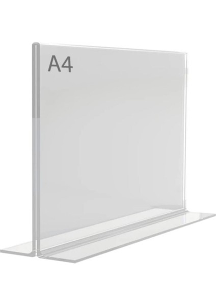 Dm A4 T Tipi Yatay Masa Üstü Şefaf Pleksi Föylük Fiyatlık