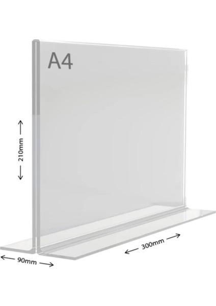 Dm A4 T Tipi Yatay Masa Üstü Şefaf Pleksi Föylük Fiyatlık fiyatları