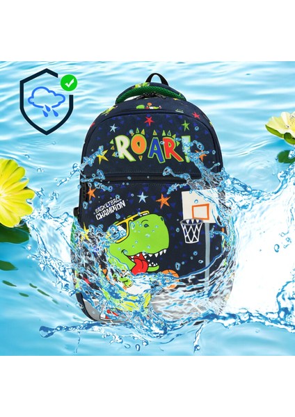 Ilkokul Ortopedik Su Geçirmez Suluklu 3 Bölmeli Beslenmeli Ilköğretim Erkek Sırt Çantası