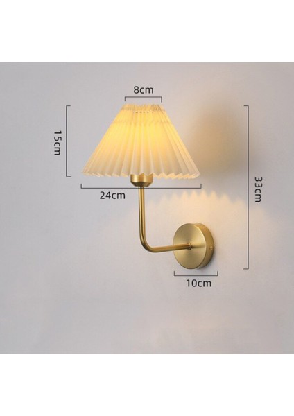 Modern Tasarım Kablosuz Tak Pilli Aplik Çalıştır Krem Abajur Umbrella Aplik 1 Adet