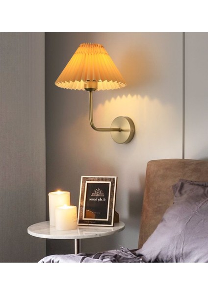Modern Tasarım Kablosuz Tak Pilli Aplik Çalıştır Krem Abajur Umbrella Aplik 1 Adet fiyatları