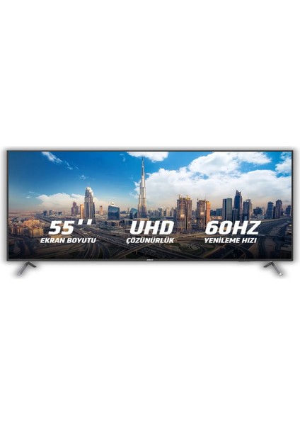 F400 55" 60Hz 9.5ms 4K UHD IPS LED Cctv Ofis Monitör Kumandalı 5000:1 Kontrast DHI-LM55-F400