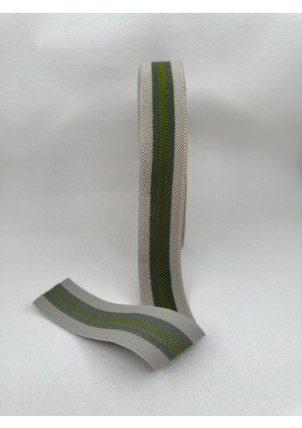 4 cm Petekli Lastik-5 Metre-Yeşil