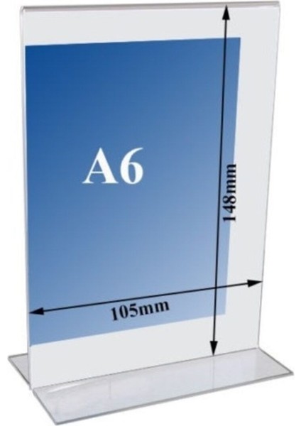 T Tipi A6 Pleksi Föylük Broşürlük 10'lu Paket DS 529 fiyatları