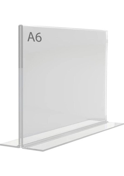 Dm A6 T Tipi Yatay Masa Üstü Şefaf Pleksi Föylük Fiyatlık