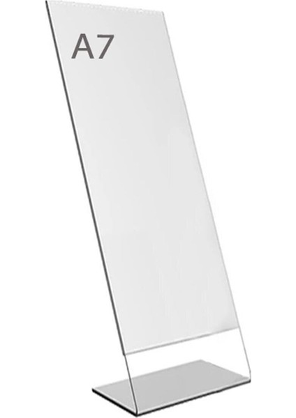 Dm A7 L Tipi Dikey Masa Üstü Şefaf Pleksi Föylük Fiyatlık