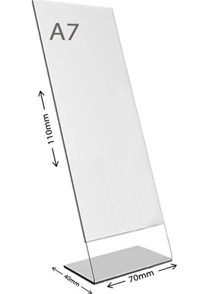 Dm A7 L Tipi Dikey Masa Üstü Şefaf Pleksi Föylük Fiyatlık fiyatları