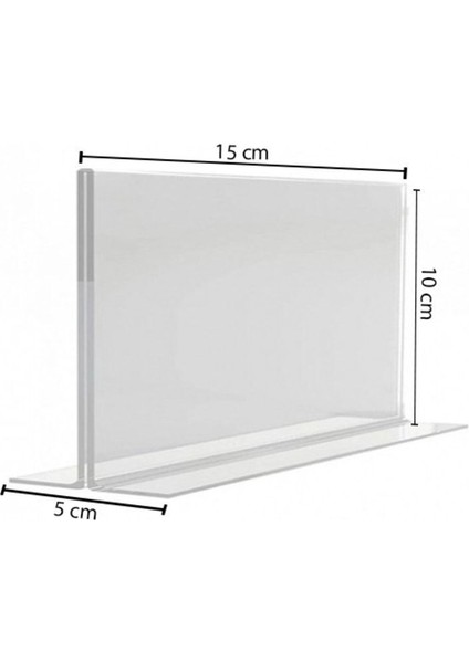 A6 T Tipi Yatay Föylük Broşürlük Şeffaf Pleksi 10 'lu Paket modelleri