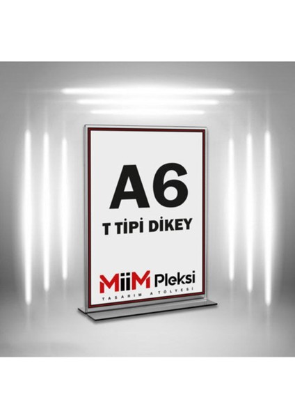 T Tipi A6 Pleksi Föylük Broşürlük Dikey A6 Föylük 50'li Paket
