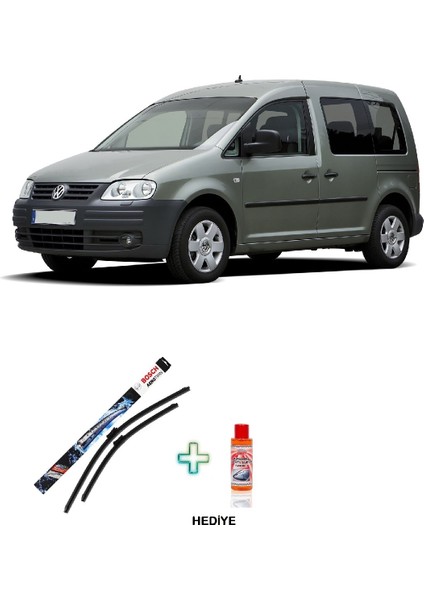 Vw Caddy 2k Silecek Takımı (2007-2017) Bosch Aerotwin Serisi Silecek Takımı + Cam Şampuanı Hediyeli