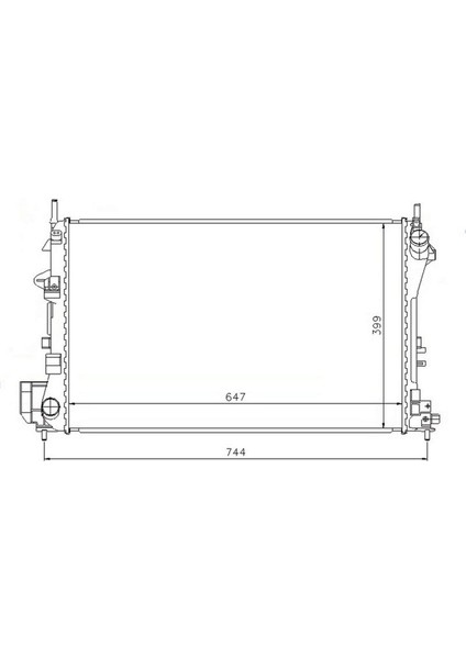 Radyatör Vectra C-Signum 1.6-1.8 16V 02 Ac Klimasiz Mek 650X415X23 18051