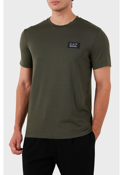 Logolu Bisiklet Yaka Slim Fit T-Shirt Erkek T-Shirt 3DPT72 Pjujz 1846 modelleri