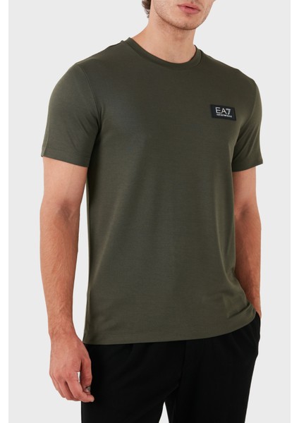 Logolu Bisiklet Yaka Slim Fit T-Shirt Erkek T-Shirt 3DPT72 Pjujz 1846 fırsatları
