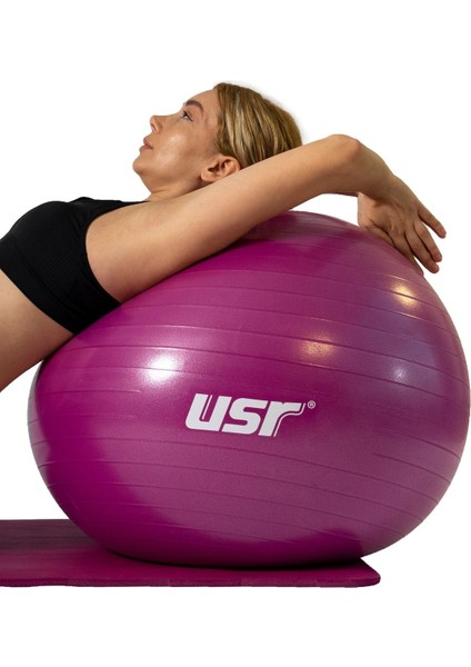 Tekno Trust Pembe Pembe 20552BL 20+55 cm Pilates Topu + Pompası + 3 Lastik Pilates Topu