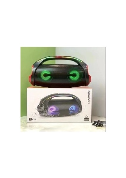 Bluetooth Speaker Şarjlı Taşınabilir Kablosuz Hoparlör Sd Kart USB Aux Fm Radyo Boombox2