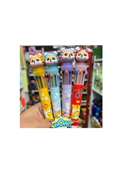 Sevimli Ayıcık 10 Renkli Tükenmez Kalem