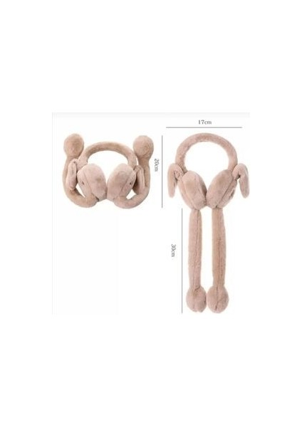 Kadın Peluş Hareketli Tavşan Kulaklık Somon Pembe Renkli Sezonluk fiyatları