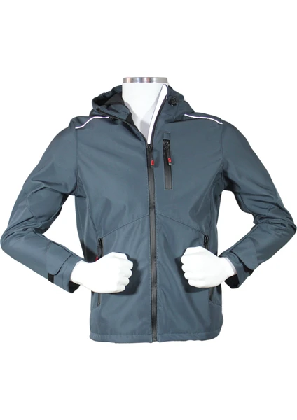 Softshell Kapüşonlu Mont Kışlık