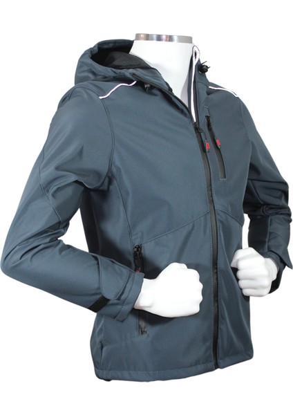 Softshell Kapüşonlu Mont Kışlık