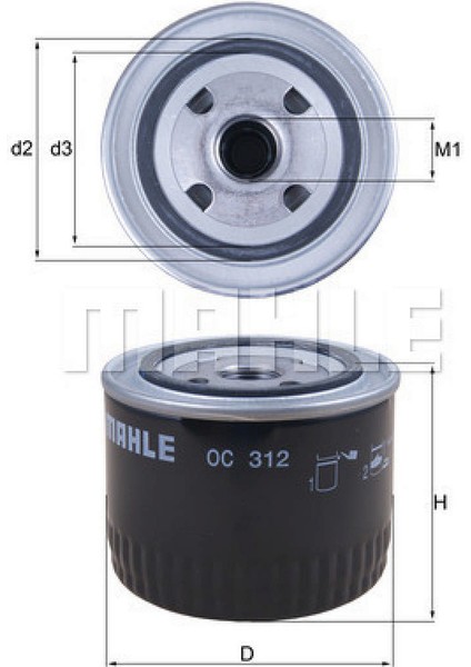 Yag Filtresi Freelander I L314 2.0 Di 98 00 Freelander I Soft Top L314 2.0 D 98 06 18051