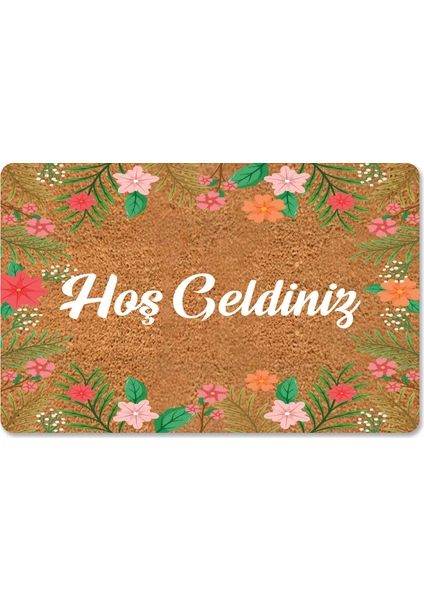 M&H Quality Modern Dijital Paspas - Hoşgeldiniz Yazılır Karşılama Paspas - Kapı Önü Dekoratif Paspas