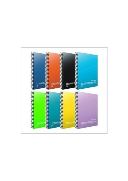 Fresco (6'lı Paket) A4 72 Yaprak 6 Kareli Plastik Kapak Defter