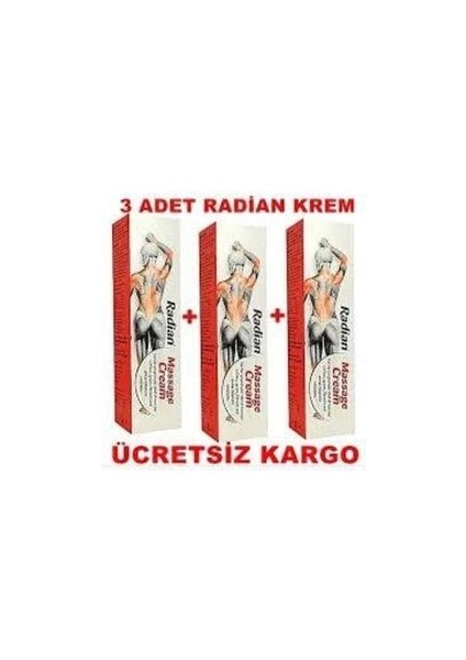 3 Ad Radian Massage Krem Radyan Masaj Kremi 3 Kutu