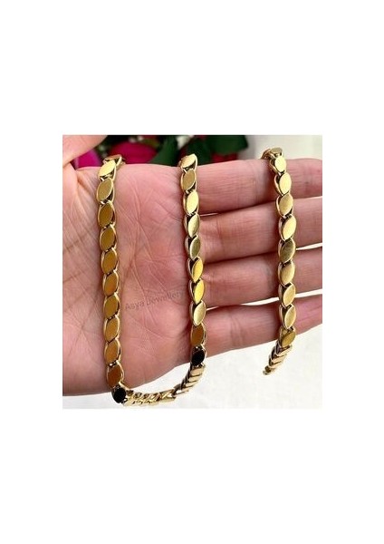 Birebir Kuyumcu Model Paslanmaz Çelik Pullu Arpa Zincir Uzun Kolye Çelik Pullu Halep Zinciri 60 cm modelleri