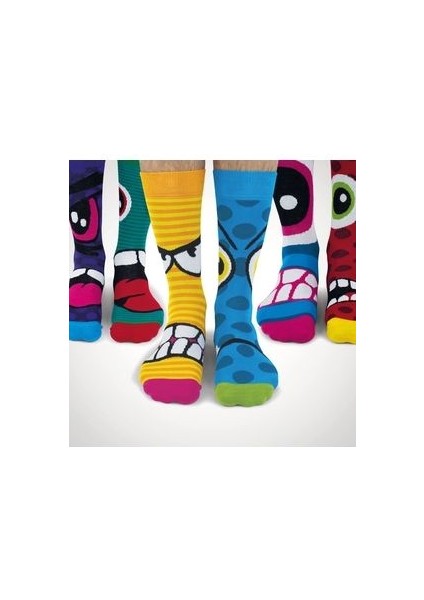 10 Lu Çorap Desenli Çizgili Spor Eğlenceli Karikatürlü Çok Renkli Erkek Kadın Çorap