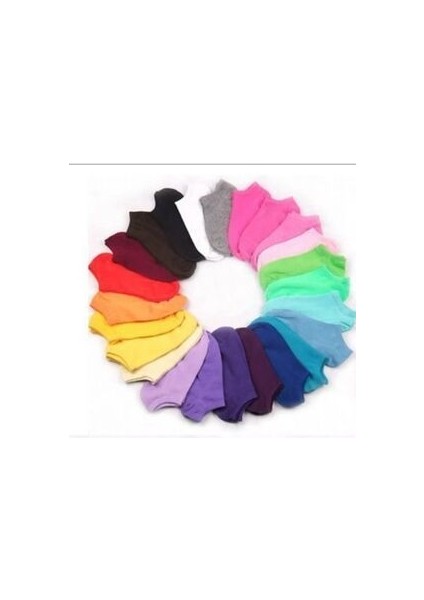 8 Cift Kadın Patik Çorap Karışık Renk