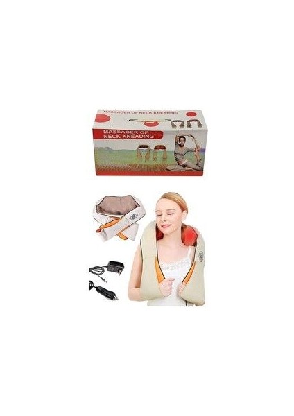 CLZ192 Ovmalı Yoğurmalı Ayarlanabilir Tüm Vücut ve Boyun Masaj Yastığı (4172)