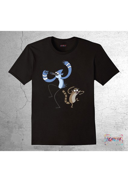 Regular Show Sürekli Dizi Mordecai Rigby Dans Çocuk T-Shirt 3043S