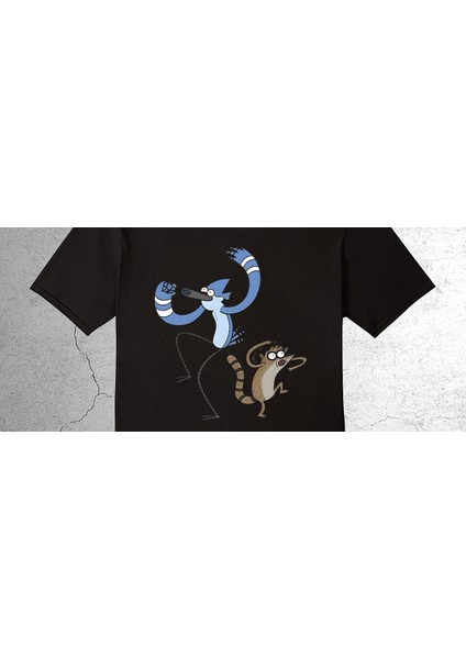 Regular Show Sürekli Dizi Mordecai Rigby Dans Çocuk T-Shirt 3043S
