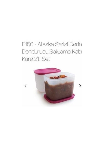 Alaska Serisi Derin Dondurucu Saklama Kabı Kare 2'li Set
