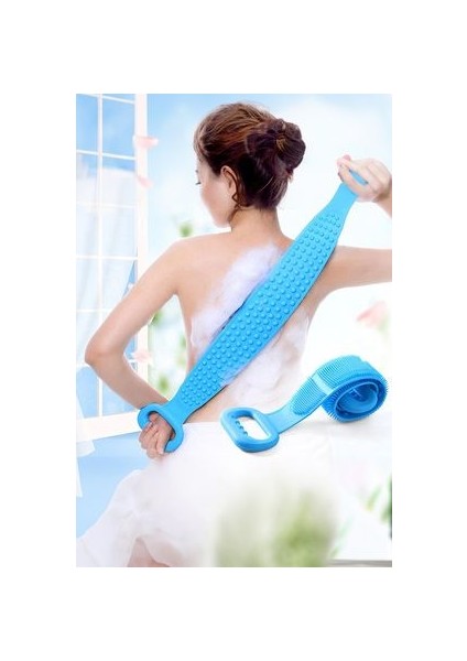 Çift Taraflı Silikon Duş Lifi Fırçası Peeling Beden Temizleme Banyo Keselenme