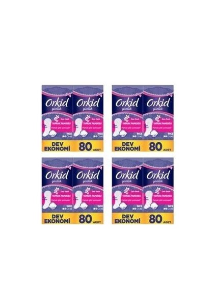 Yaprak Pamuksu Günlük Ped Deo Fresh 80 x 4 Adet Dev Ekonomi Paketi