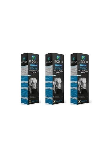 Erkekler İçin Bitkisel Tüy Dökücü Krem 100 ml 3 Adet Etkili Kullanım