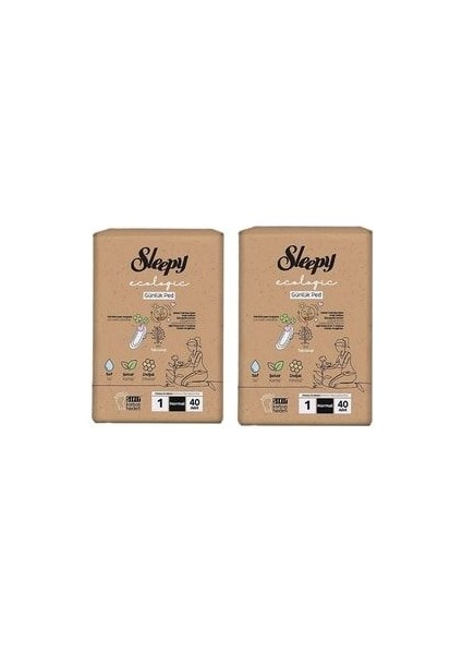 Ekolojik Günlük Ped Ekonomik PAKET40 LI*2ADET