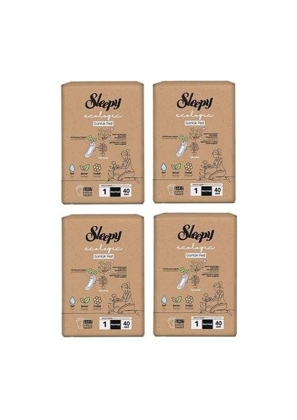 Ekolojik Günlük Ped Ekonomik PAKET40 Li*4 Adet