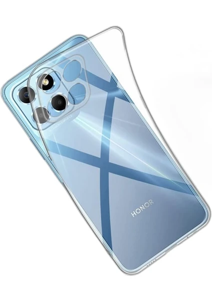 Honor X6A Kılıf Kamera Korumalı Şeffaf Yumuşak Silikon Kılıf