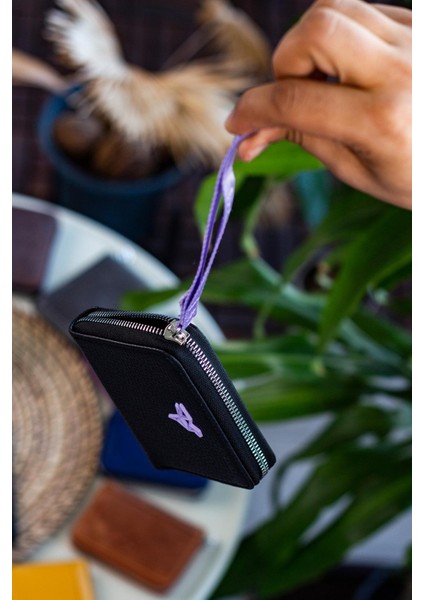 Santa El Saplı Fermuarlı Bozuk Para Gözlü Kadın Cüzdanı Lila fırsatları