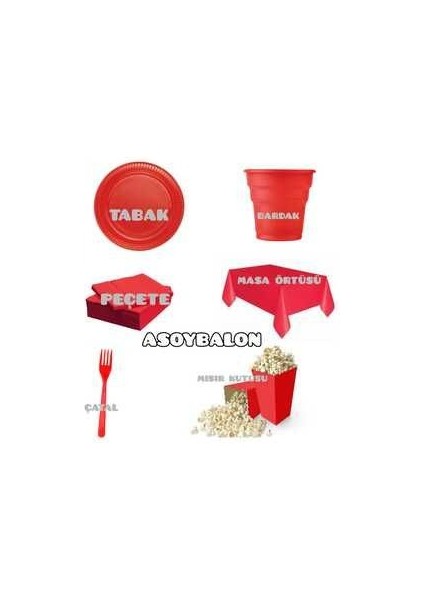 Doğum Günü Kullan At Gümüş Tabak Bardak Çatal Peçete Mısır Kutusu Masa Örtüsü Seti Kullan At fiyatları