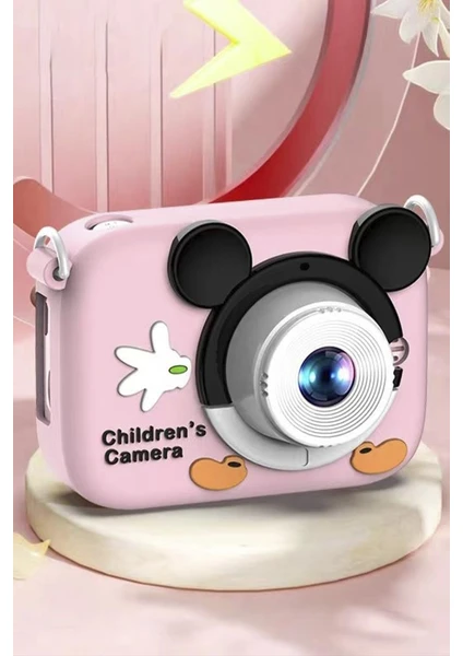 Cmr-16 Pembe Mini 1080P Hd Çocuk Kamera Dijital Fotoğraf Makinesi 2.0 Inç Ekran 5 Adet Oyun