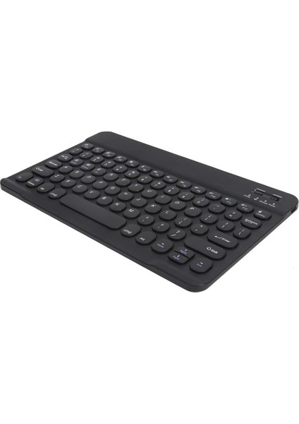 Alcatel 1t 7 2020 7" Uyumlu Kablosuz Bluetooth Şarj Edilebilir Yuvarlak Tuşlu Klavye - Siyah