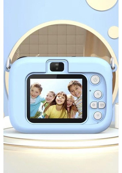 Cmr-16 Mavi Mini 1080P Hd Çocuk Kamera Dijital Fotoğraf Makinesi 2.0 Inç Ekran 5 Adet Oyun