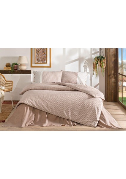Natural Line Tek Kişilik Nevresim Takımı - Somon