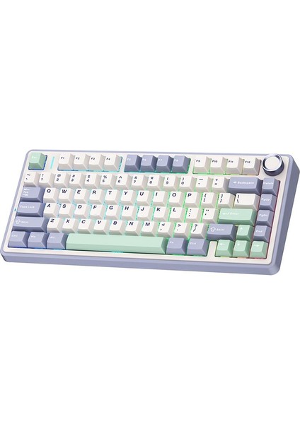 F75 Mekanik Rgb Tkl Gray Switch Kablosuz Makrolu Hot Swap Klavye Pastel