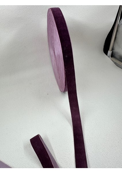 2 cm Düz Kadife-5 Metre-Mor