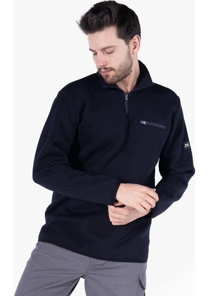 Yıldırımlar 3 İplik Dik Yakalı Fermuarlı Sweatshirt modelleri