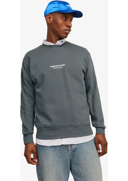 Jorvesterbro Sweat Crew Neck Noos Erkek Gri Sweatshirt 12241694-IRONGATE